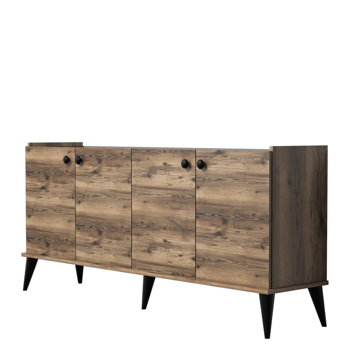 Κονσόλα Gortyna Με Ράφια Καρυδί 182x41x82.5 εκ. Μελαμίνης