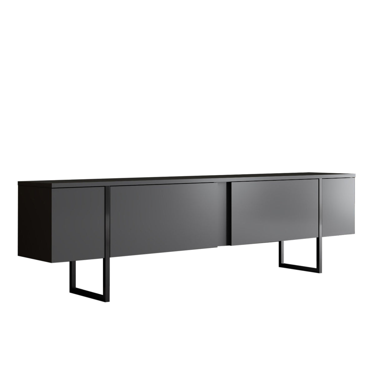 Σετ Σαλονιού Fournoi Ανθρακί - Μαύρο 180x39x47 εκ. Μελαμίνης