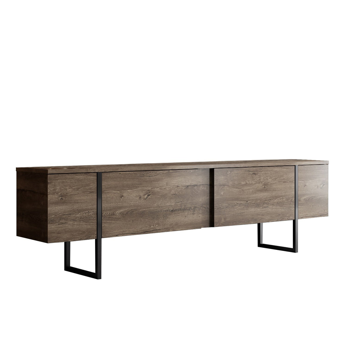 Σετ Σαλονιού Fournoi Καρυδί - Μαύρο 180x39x47 εκ. Μελαμίνης
