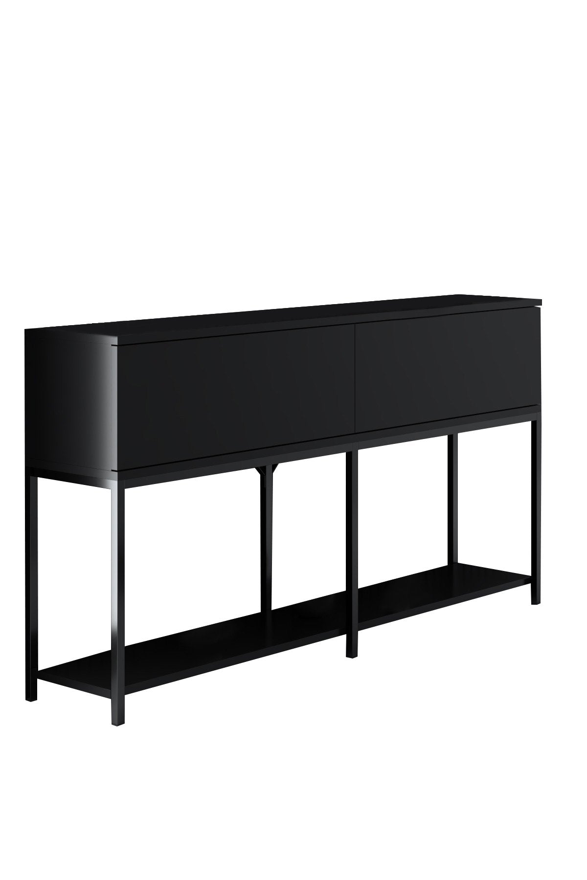 Κονσόλα Vasiliki Μαύρο 150x30x80 εκ. Μελαμίνης