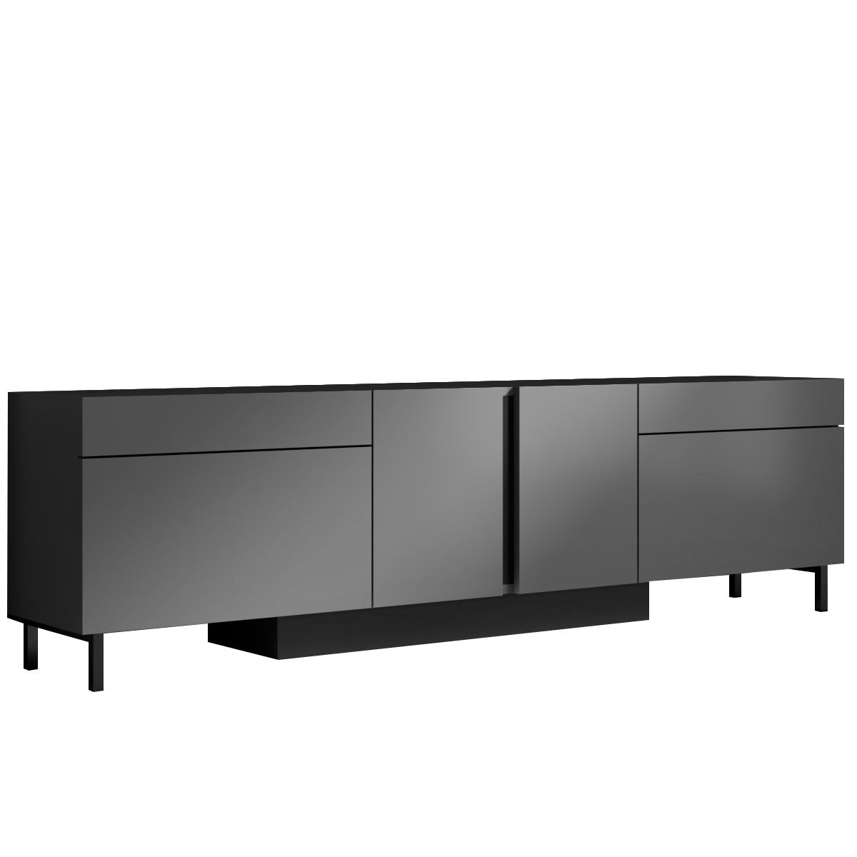 Έπιπλο Τηλεόρασης Tinos Με LED Ανθρακί 180x32x50 εκ. Μελαμίνης - Pakobazaar