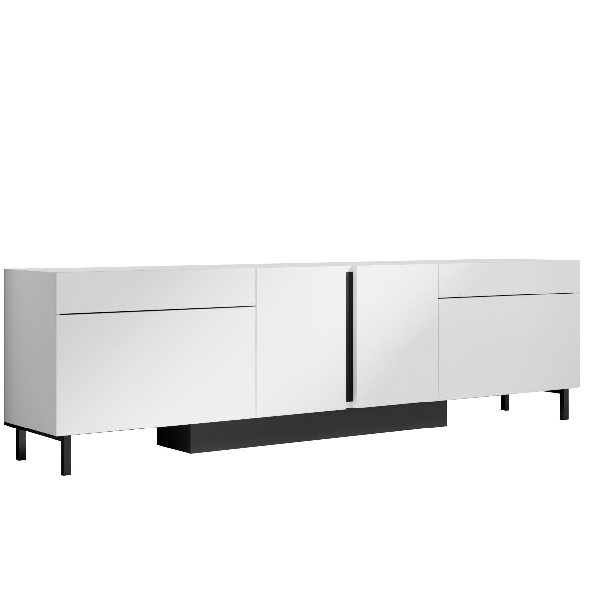 Έπιπλο Τηλεόρασης Tinos Με LED Λευκό 180x32x50 εκ. Μελαμίνης