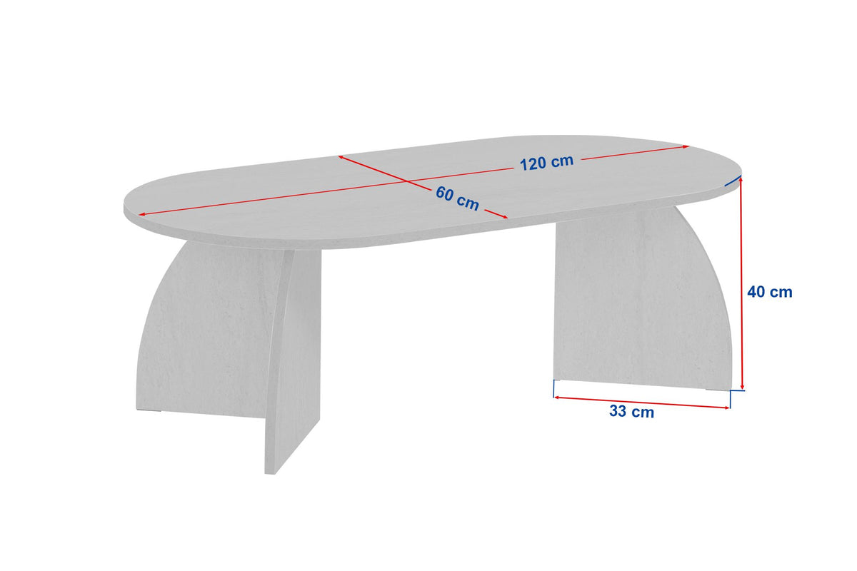 Τραπεζάκι Σαλονιού Vatika Δρυς Sapphire 120x60x40 εκ. Μελαμίνης