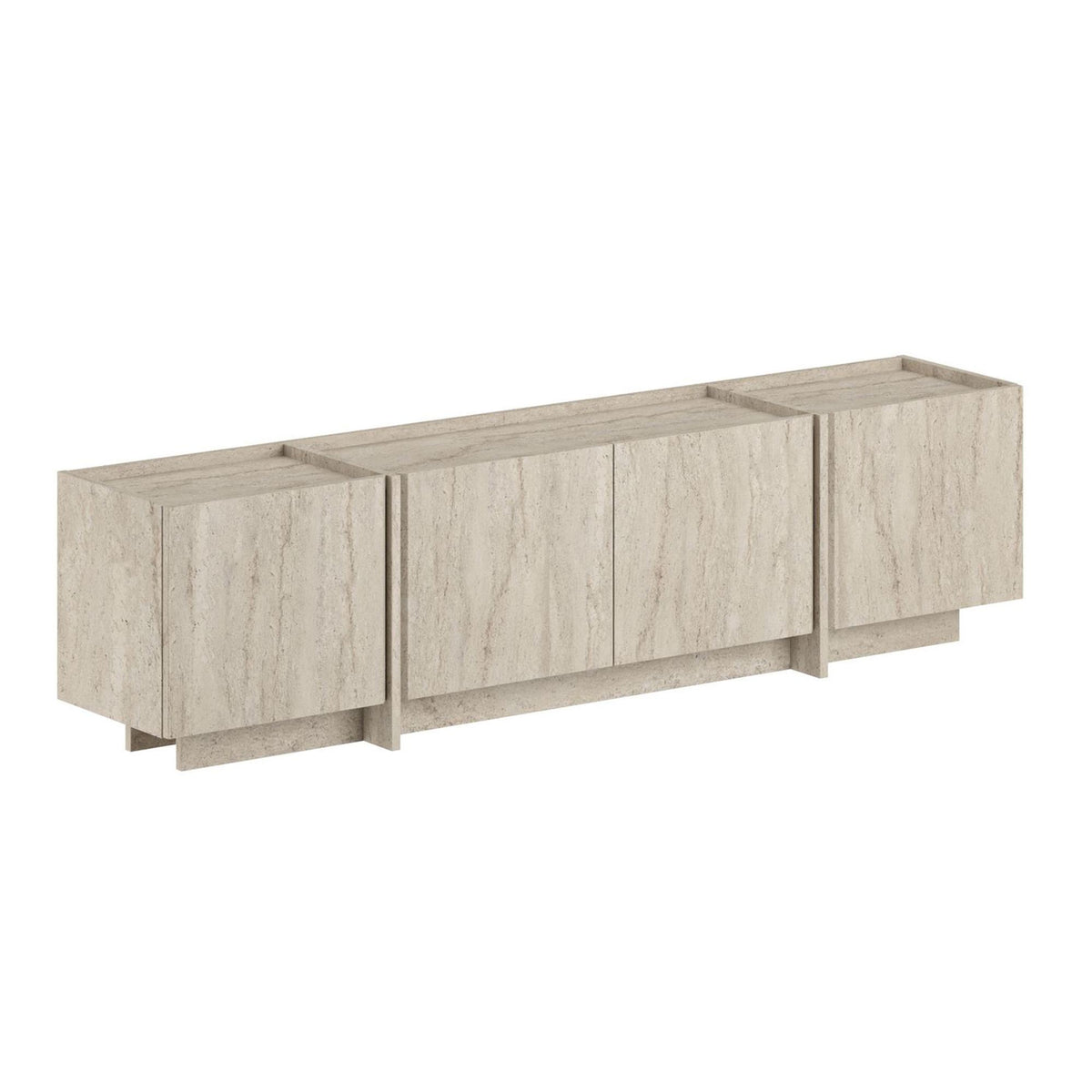 Έπιπλο Τηλεόρασης Psara Με Soft-Close Travertine 180x35x46 εκ. Μελαμίνης
