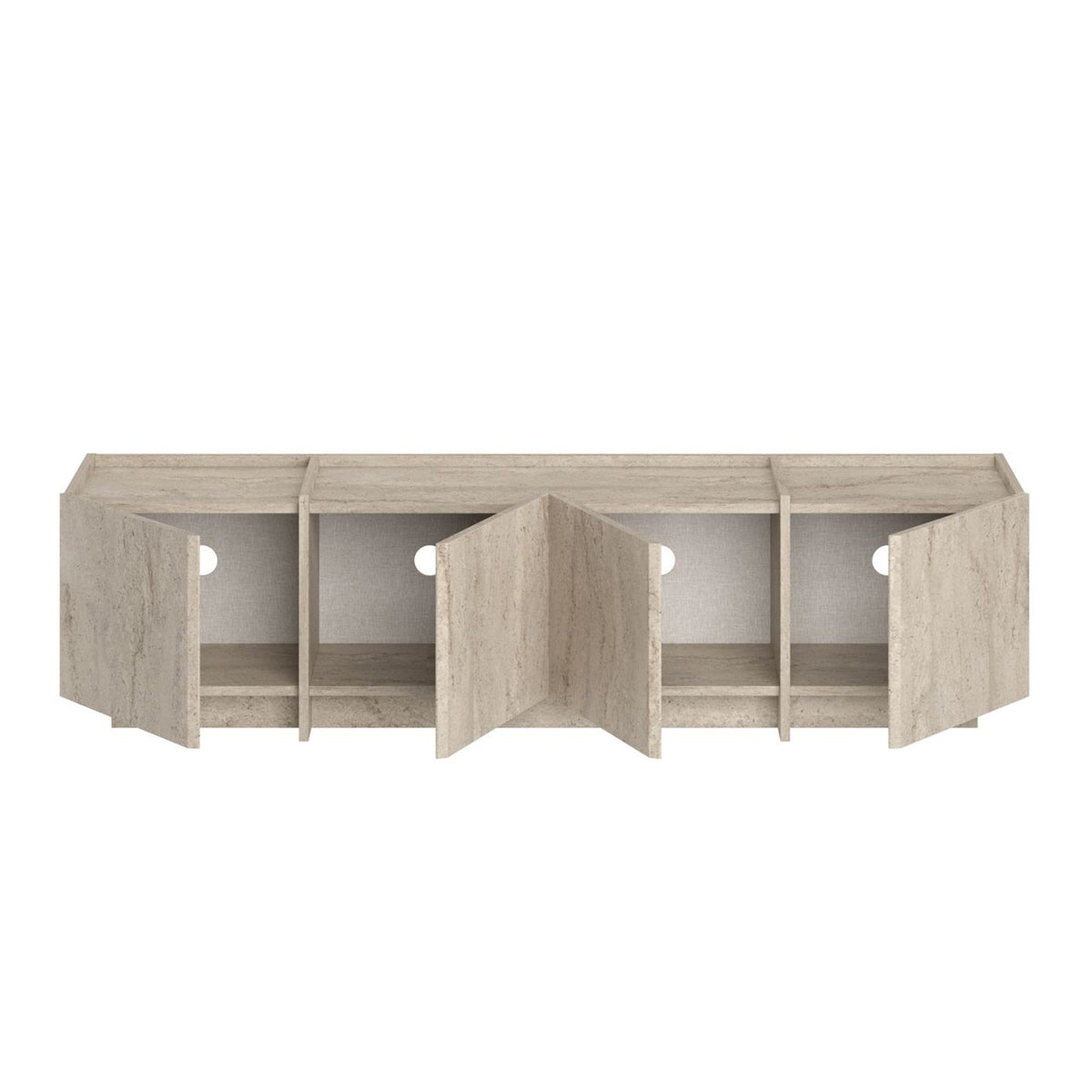 Έπιπλο Τηλεόρασης Psara Με Soft-Close Travertine 180x35x46 εκ. Μελαμίνης