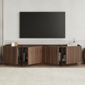 Έπιπλο Τηλεόρασης Psara Με Soft-Close Καρυδί Milano 180x35x46 εκ. Μελαμίνης - Pakobazaar