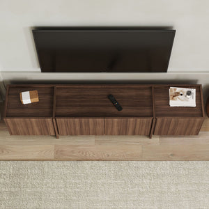 Έπιπλο Τηλεόρασης Psara Με Soft-Close Καρυδί Milano 180x35x46 εκ. Μελαμίνης - Pakobazaar