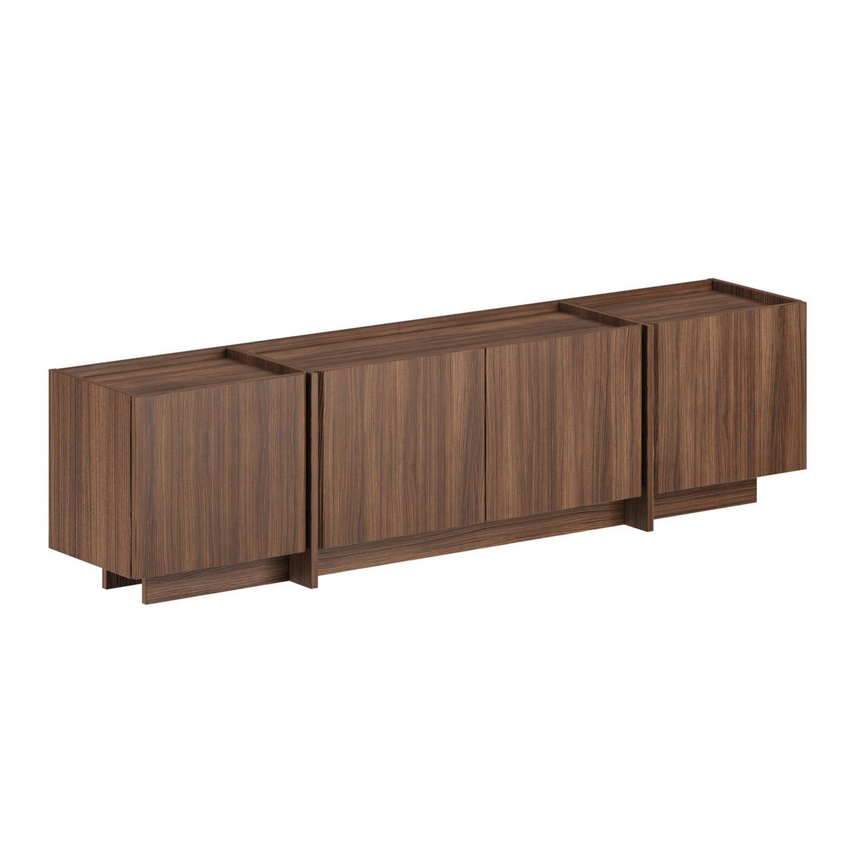 Έπιπλο Τηλεόρασης Psara Με Soft-Close Καρυδί Milano 180x35x46 εκ. Μελαμίνης - Pakobazaar