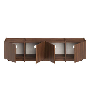 Έπιπλο Τηλεόρασης Psara Με Soft-Close Καρυδί Milano 180x35x46 εκ. Μελαμίνης - Pakobazaar