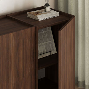 Κονσόλα Oinousses Με Ράφια Καρυδί Milano 180x45x80 εκ. Μελαμίνης