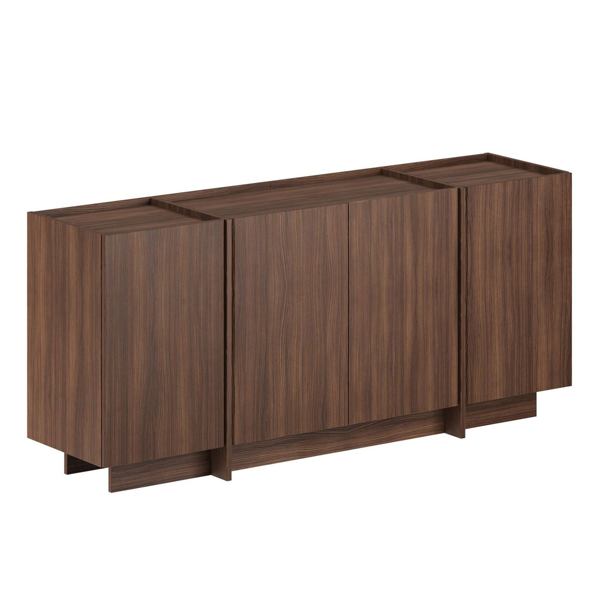 Κονσόλα Oinousses Με Ράφια Καρυδί Milano 180x45x80 εκ. Μελαμίνης
