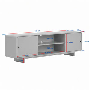 Έπιπλο Τηλεόρασης Mastichari Με Soft-Close Δρυς 180x34x52 εκ. Μελαμίνης