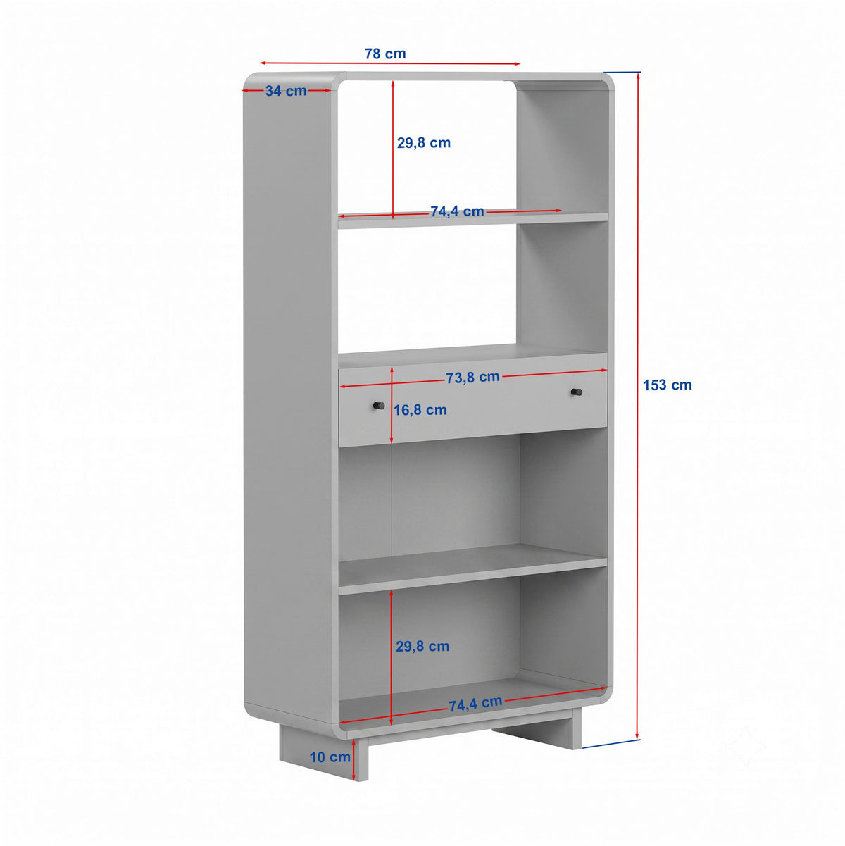 Βιβλιοθήκη Marmari Με Soft-Close Καρυδί 78x34x153 εκ. Μελαμίνης