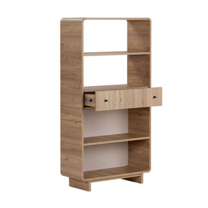 Βιβλιοθήκη Marmari Με Soft-Close Δρυς 78x34x153 εκ. Μελαμίνης