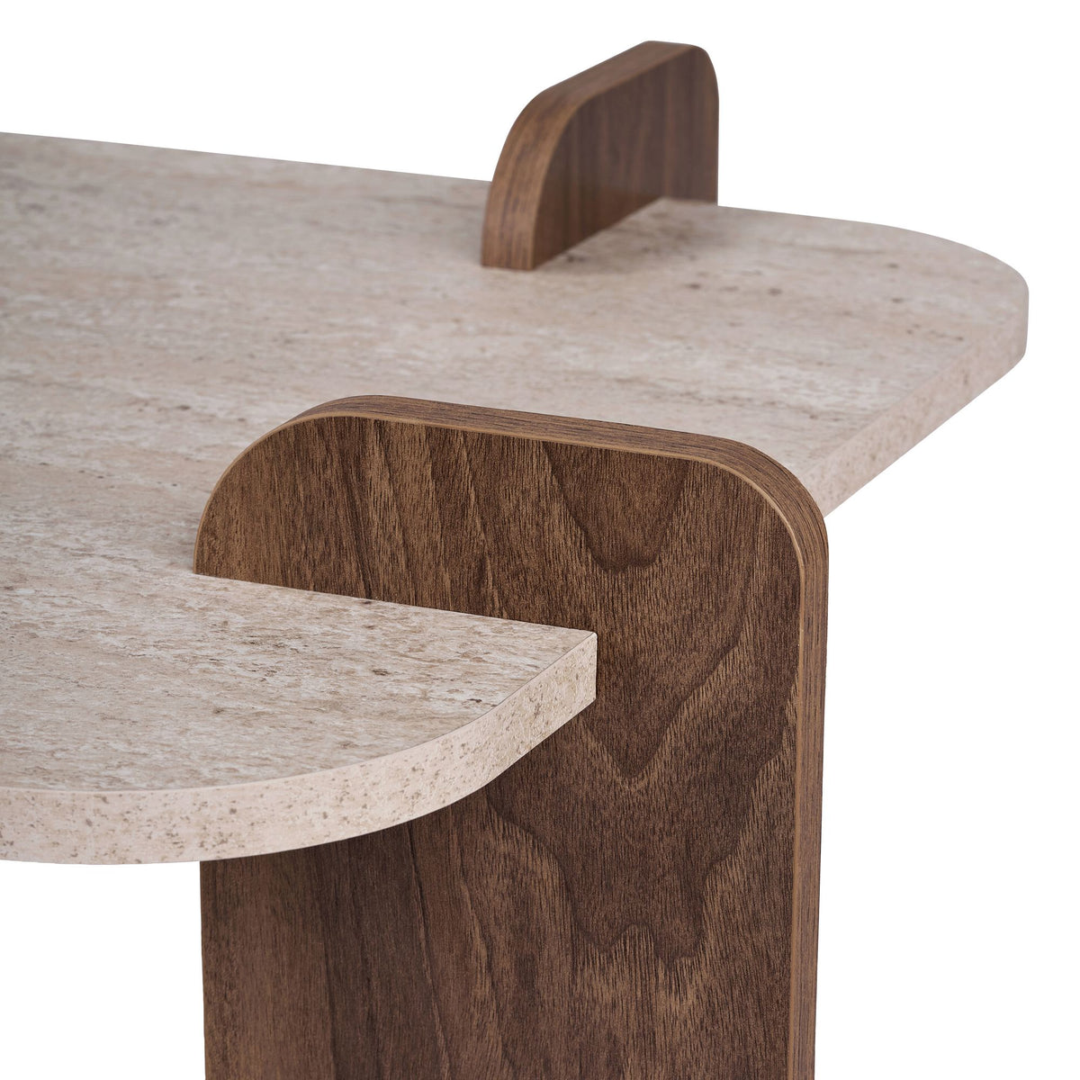 Τραπεζάκι Σαλονιού Chiona Travertine - Καρυδί Venezia 147x87x35 εκ. Μελαμίνης