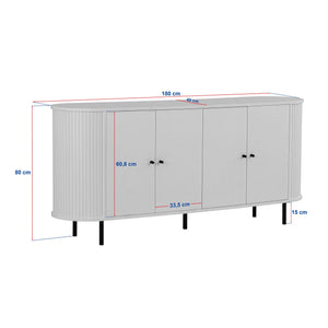 Κονσόλα Diosmos Με Soft-Close Καρυδί 180x40x80 εκ. Μελαμίνης
