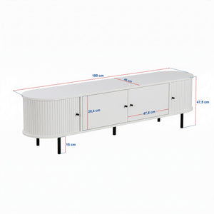 Έπιπλο Τηλεόρασης Apella Με Soft-Close Καρυδί 180x40x47 εκ. Μελαμίνης