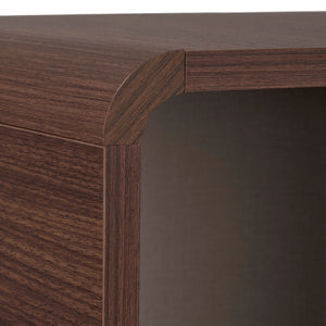 Στήλη Αποθήκευσης Vourvourou Με Soft-Close Καρυδί Milano 70x34x110 εκ. Μελαμίνης