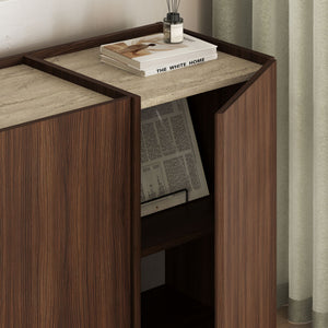 Κονσόλα Oinousses Travertine - Καρυδί Milano 180x45x80 εκ. Μελαμίνης