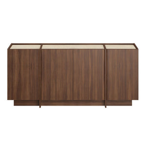 Κονσόλα Oinousses Travertine - Καρυδί Milano 180x45x80 εκ. Μελαμίνης
