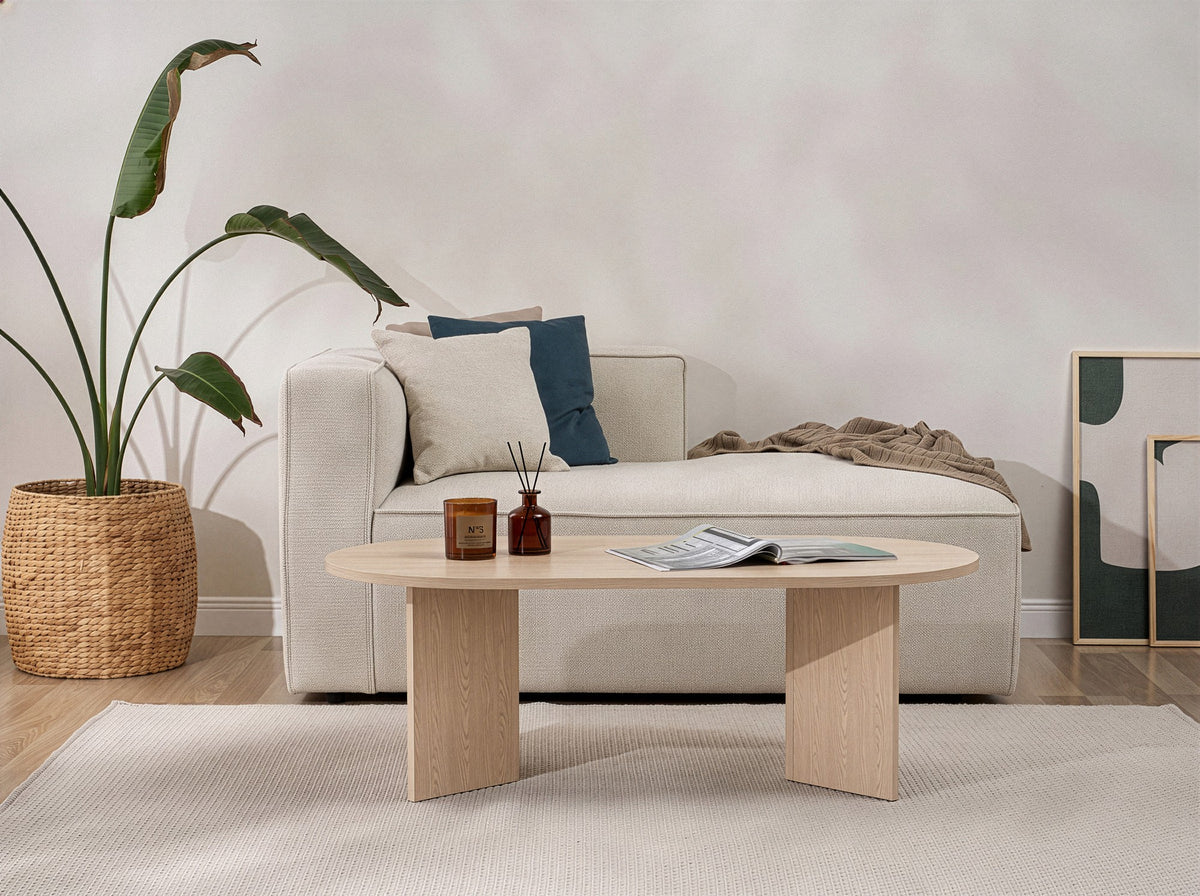 Τραπεζάκι Σαλονιού Glossa Δρυς Pusula 119x60x40 εκ. Μελαμίνης