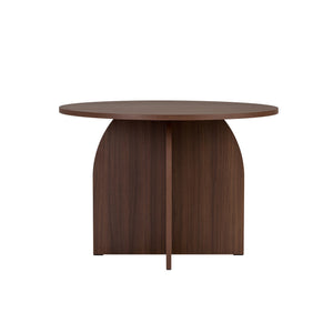 Τραπέζι Τραπεζαρίας Kafireas Καρυδί Milano 110x110x75 εκ. Μελαμίνης