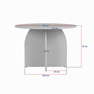 Τραπέζι Τραπεζαρίας Kafireas Καρυδί Milano 110x110x75 εκ. Μελαμίνης