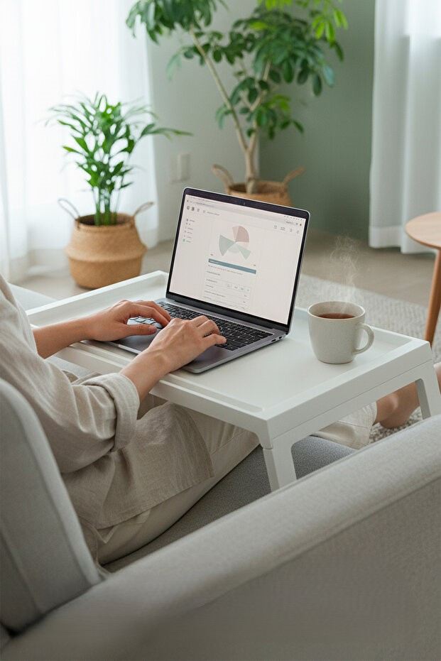 Γραφείο Laptop Itamos Λευκό 56x36x26.3 εκ.