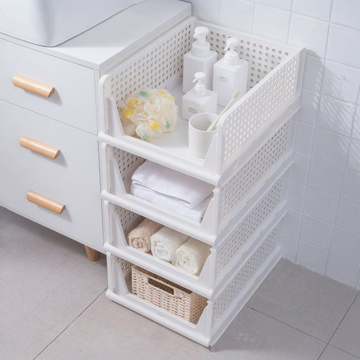 Πλαστική Ραφιέρα Itamos Λευκό 33.5x43x55.5 εκ. - Pakobazaar
