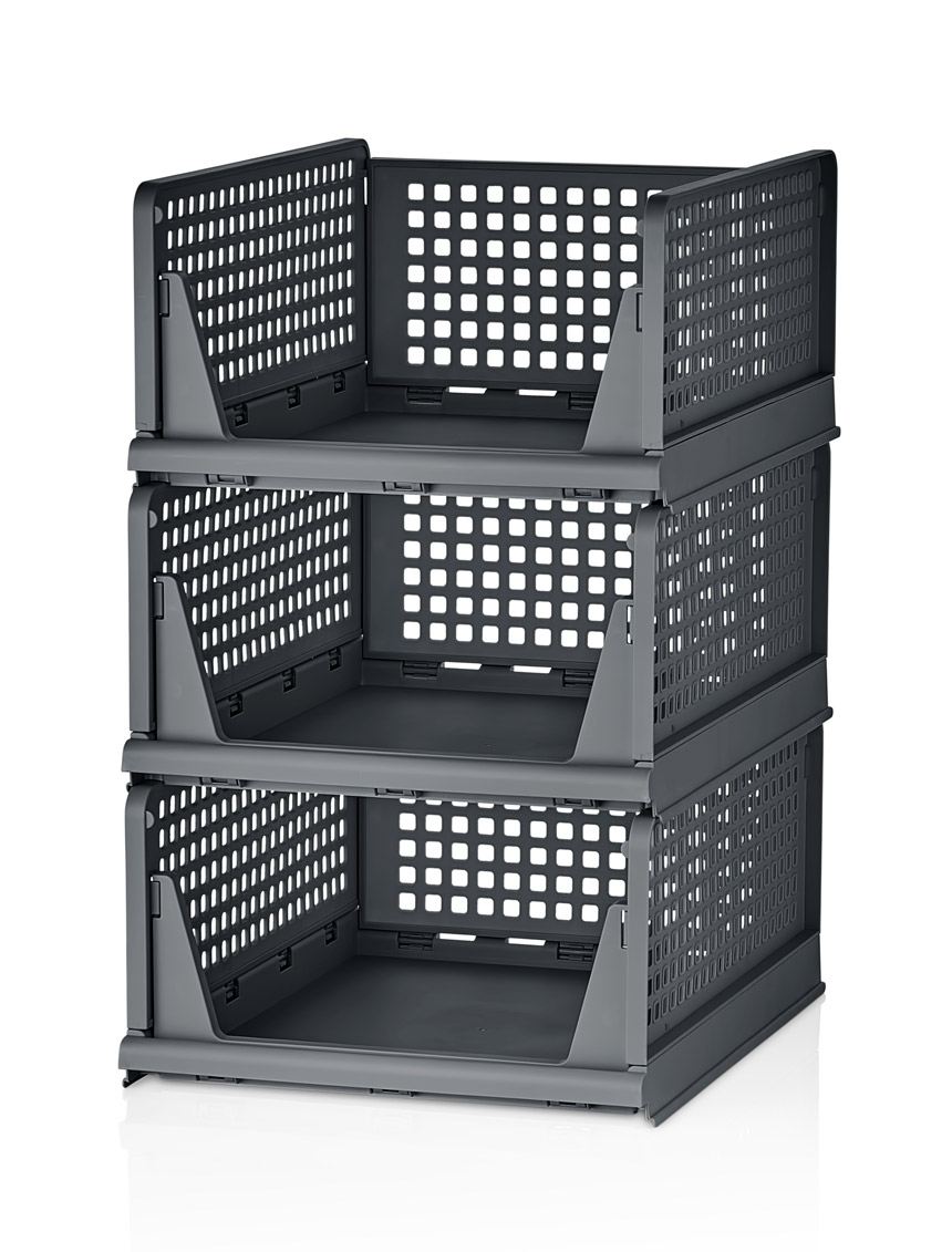 Πλαστική Ραφιέρα Itamos Ανθρακί 33.5x43x55.5 εκ.