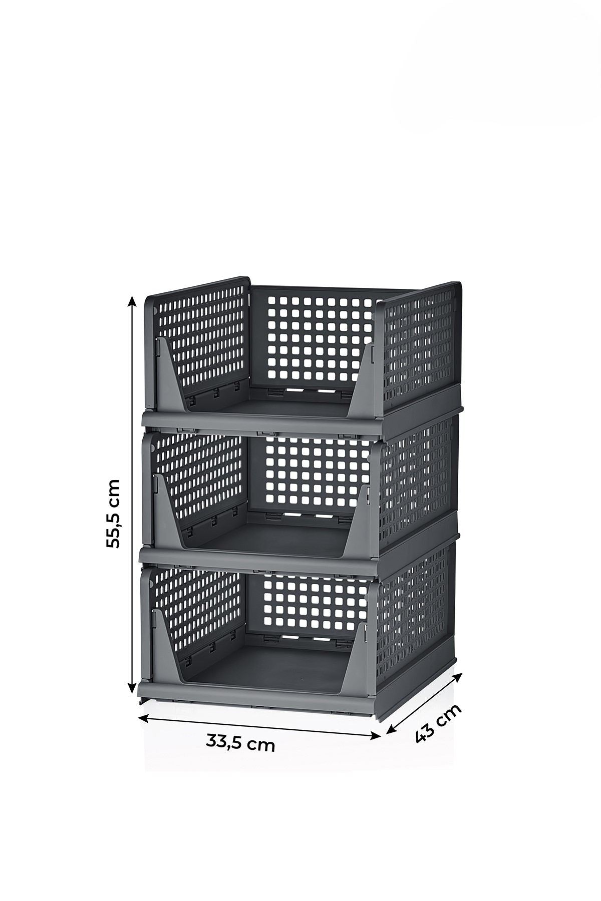 Πλαστική Ραφιέρα Itamos Ανθρακί 33.5x43x55.5 εκ.