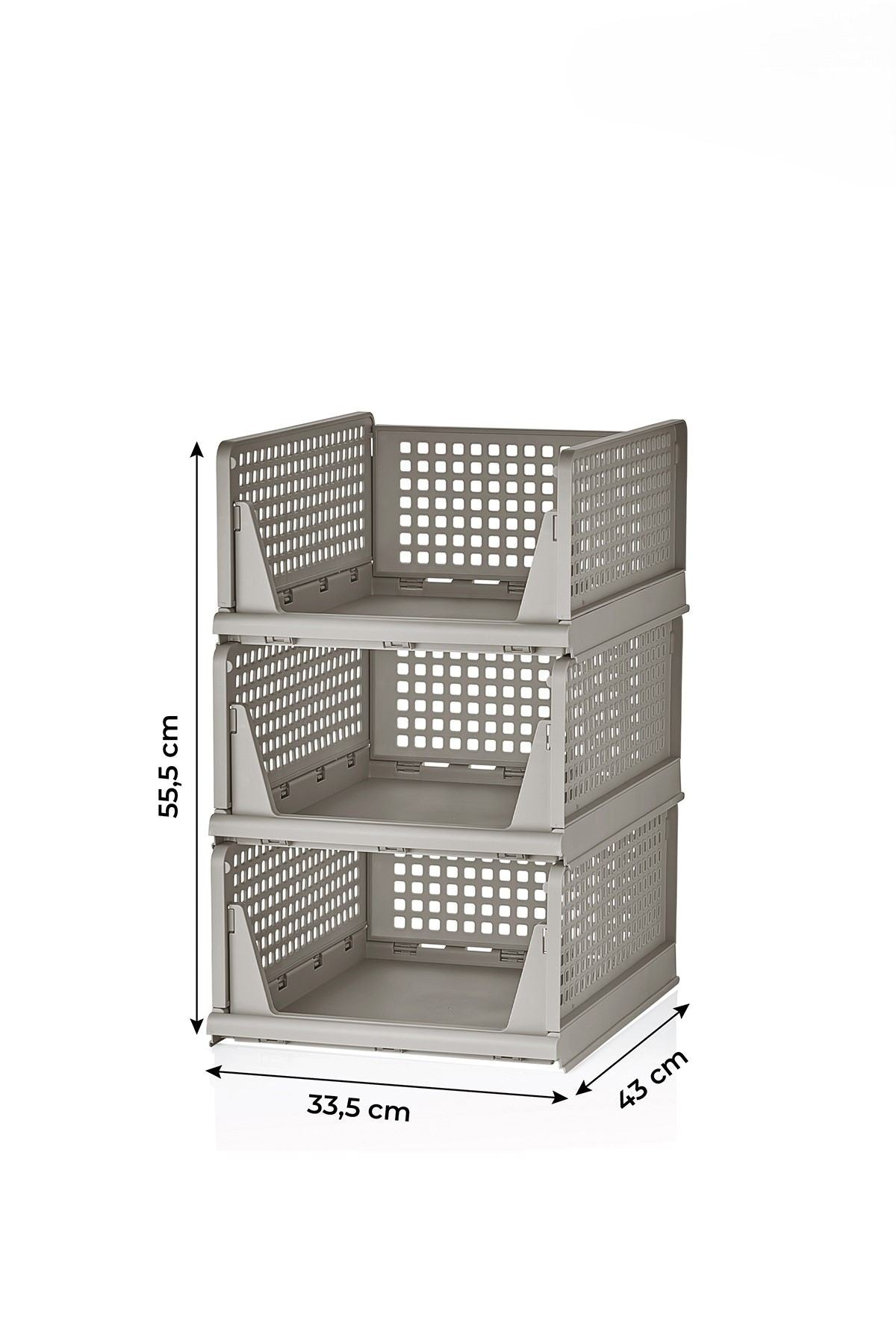 Πλαστική Ραφιέρα Itamos Μπεζ 33.5x43x55.5 εκ. - Pakobazaar