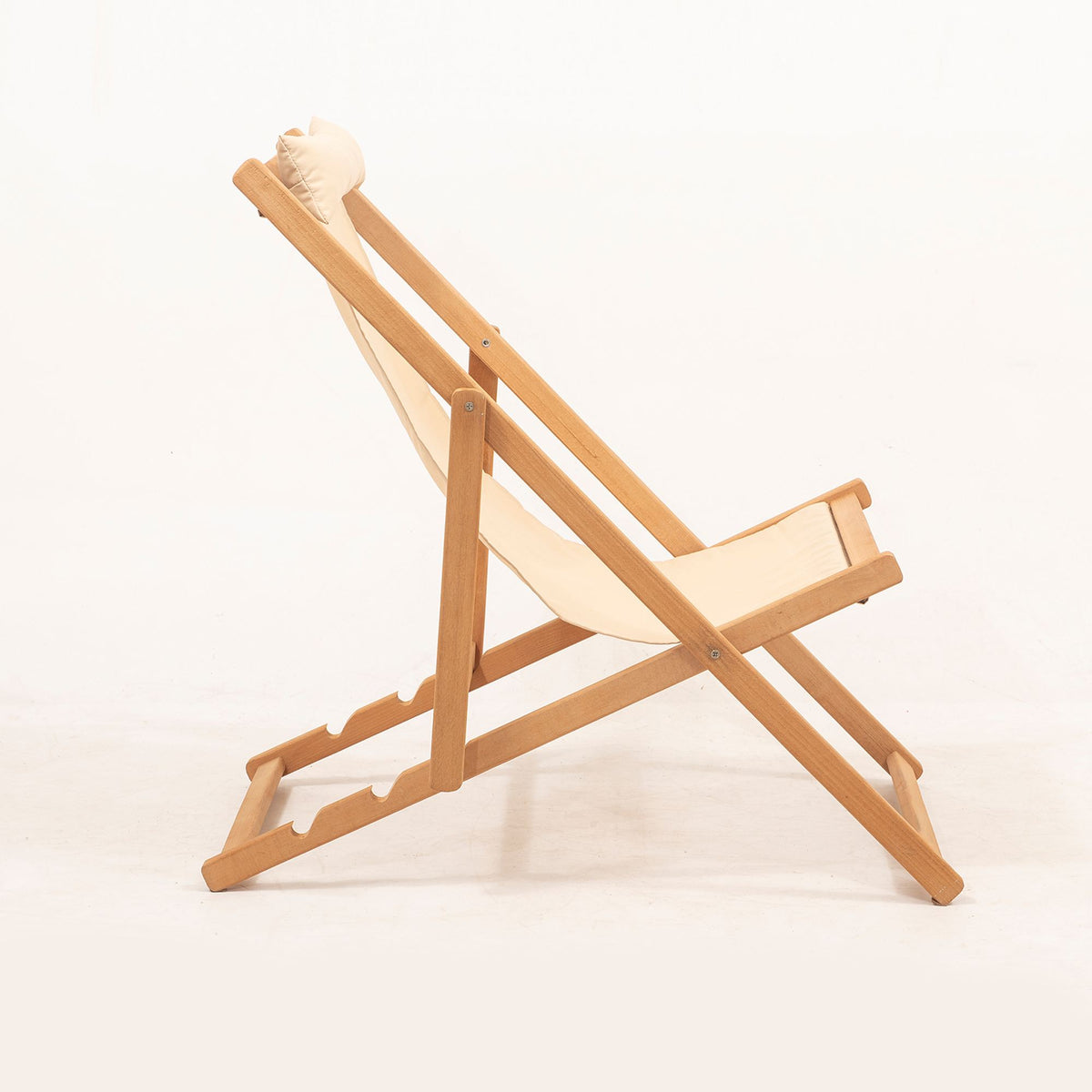 Ξαπλώστρα Κήπου Paliouri Κρεμ 59x44x90 εκ. Μασίφ Ξύλου