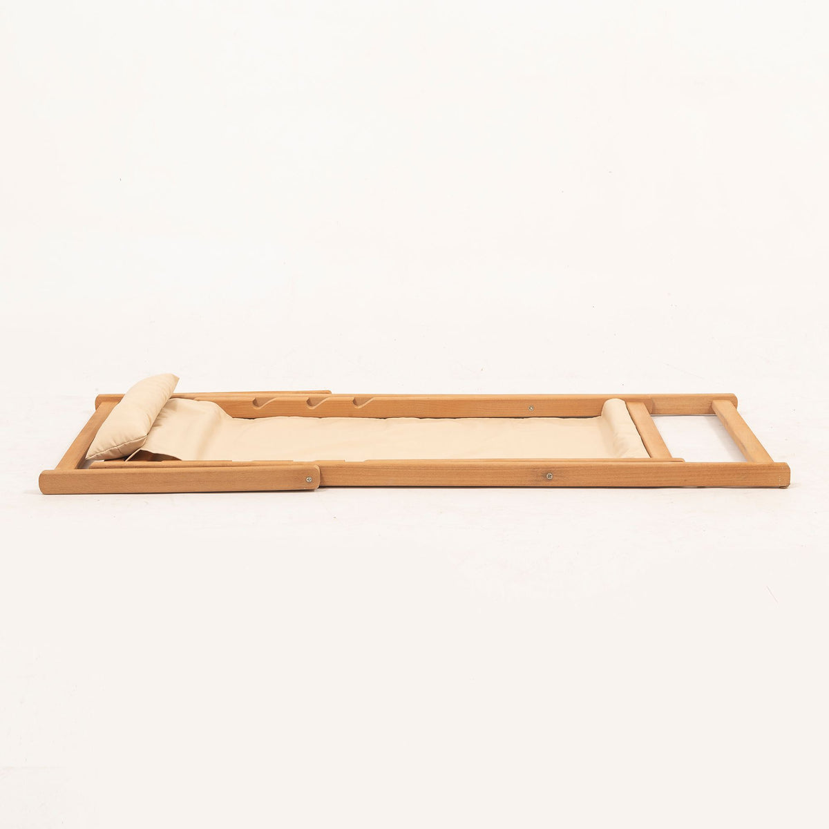 Ξαπλώστρα Κήπου Paliouri Κρεμ 59x44x90 εκ. Μασίφ Ξύλου