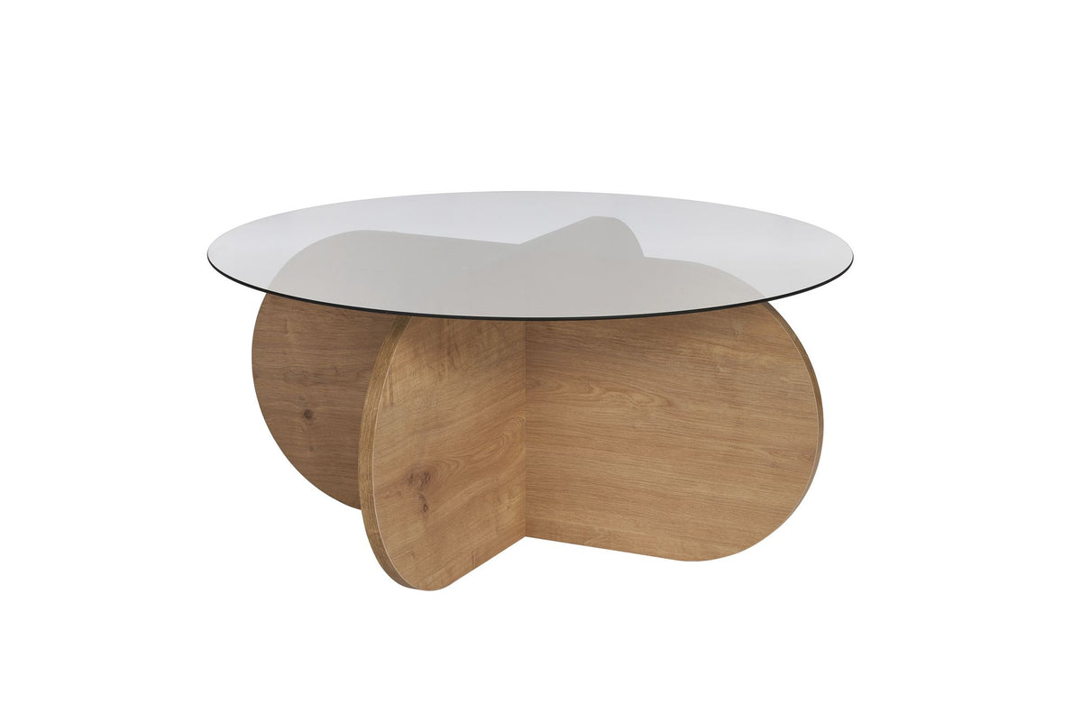 Τραπεζάκι Σαλονιού Malesina Δρυς Sapphire - Φιμέ 75x75x35 εκ. Μελαμίνης