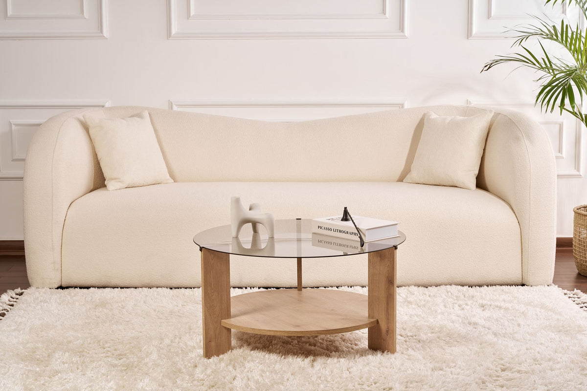 Τραπεζάκι Σαλονιού Kea Δρυς Sapphire - Φιμέ 75x75x40 εκ. Μελαμίνης
