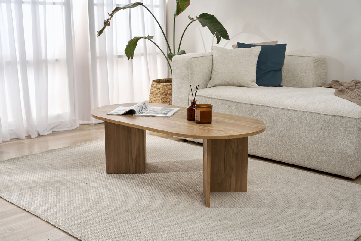 Τραπεζάκι Σαλονιού Glossa Δρυς VNT 119x60x40 εκ. Μελαμίνης