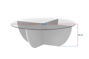 Τραπεζάκι Σαλονιού Merichas Γυάλινο Δρυς Sapphire 90x90x30 εκ. Μελαμίνης