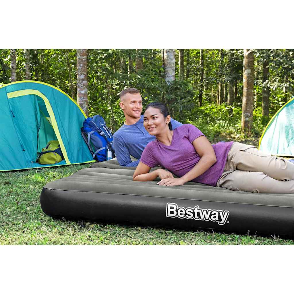 Bestway Φουσκωτό Στρώμα Αέρα 3 σε 1 Μαύρο και Γκρι 188 x 99 x 25 εκ. - Pakobazaar