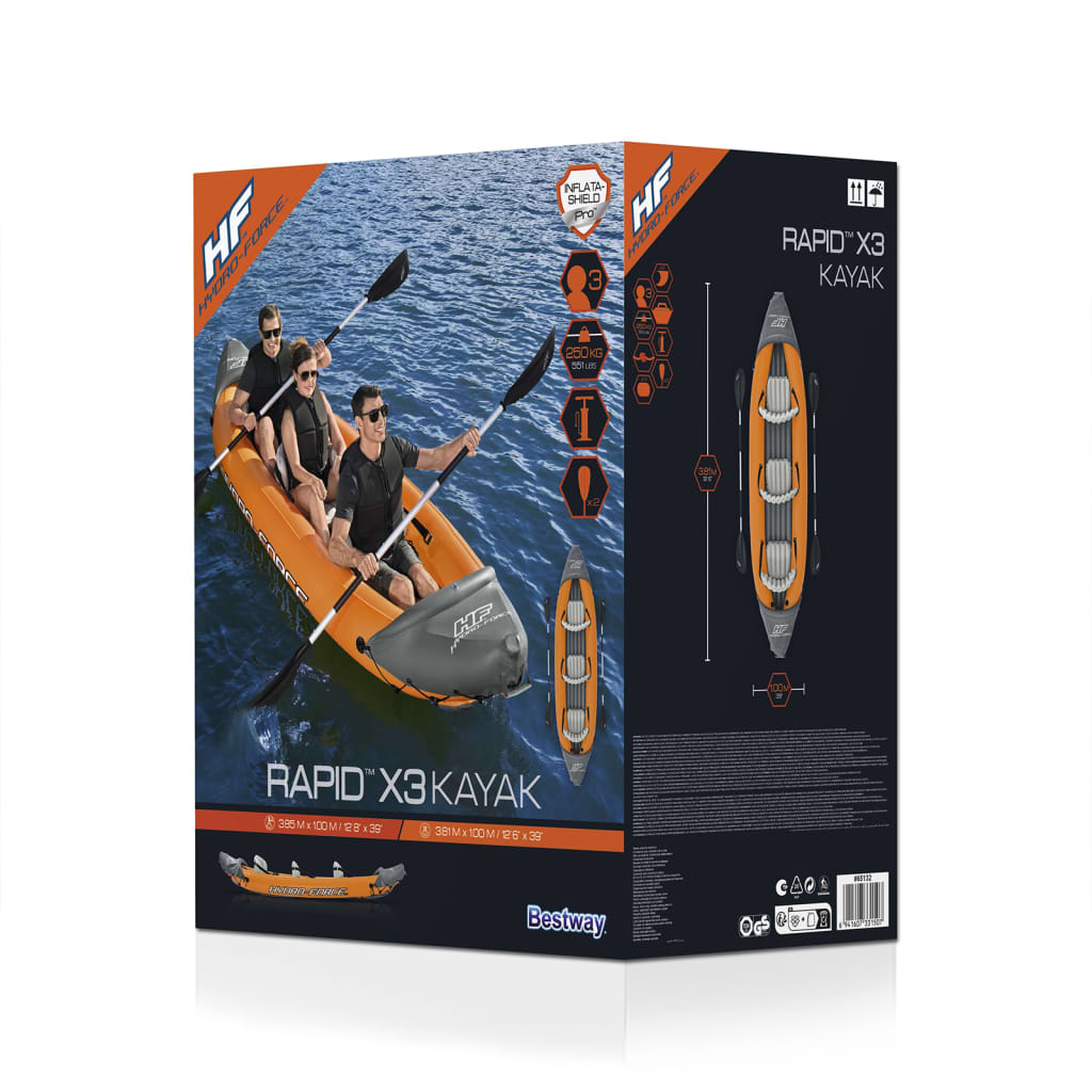 Bestway Hydro-Force Καγιάκ Φουσκωτό Σετ Rapid x3 - Pakobazaar