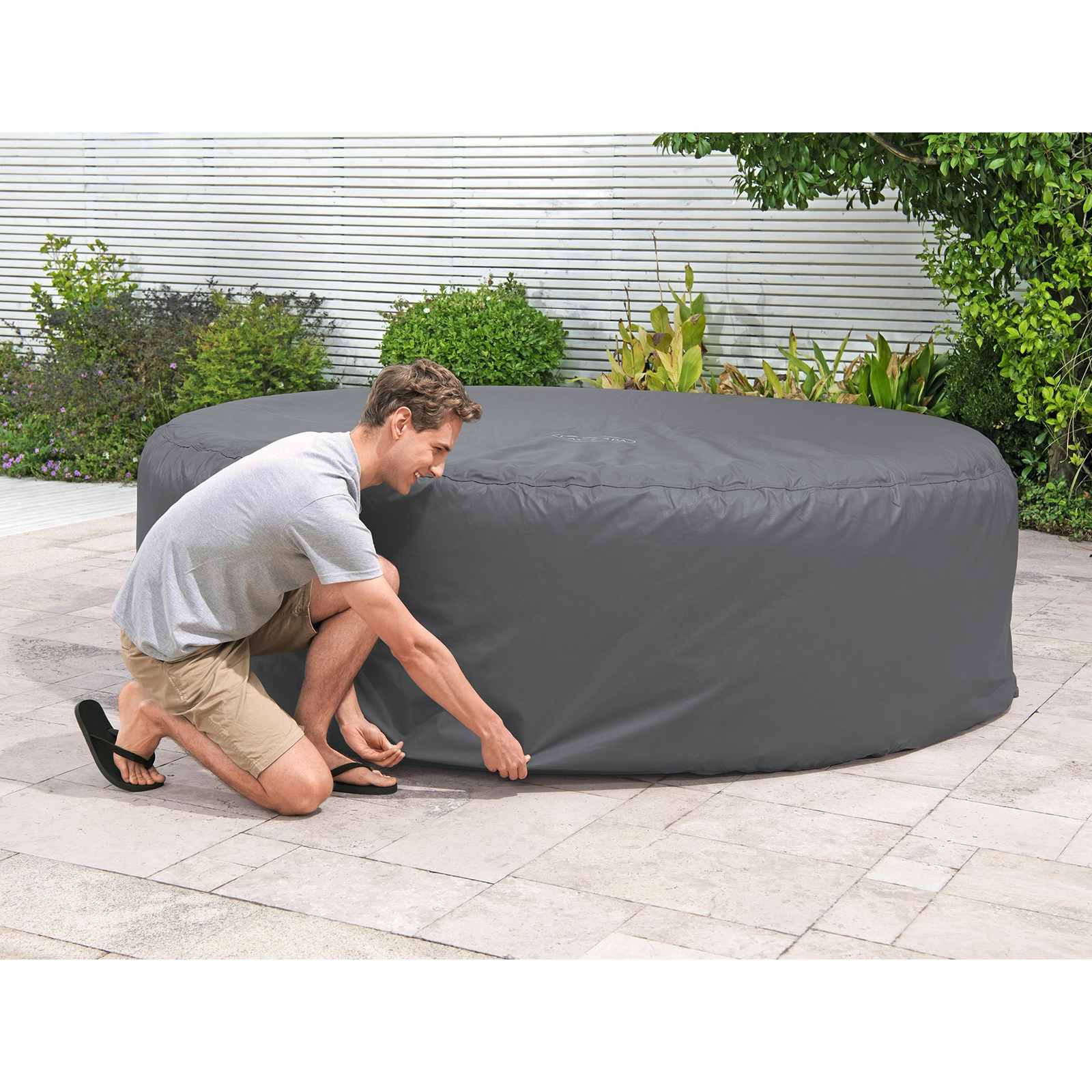 Bestway Κάλυμμα PVC και POM Γκρι - Pakobazaar
