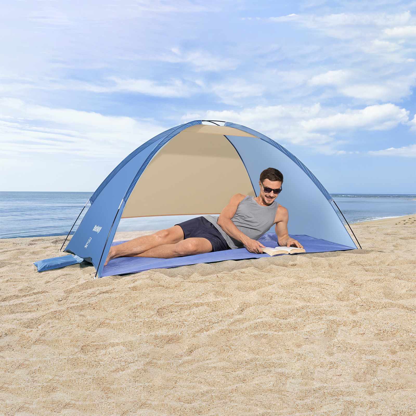 Bestway Τέντα Παραλίας Μοβ 2 x 1,2 x 0,95 μ Υφασμα Πολυεστέρα 190 T - Pakobazaar