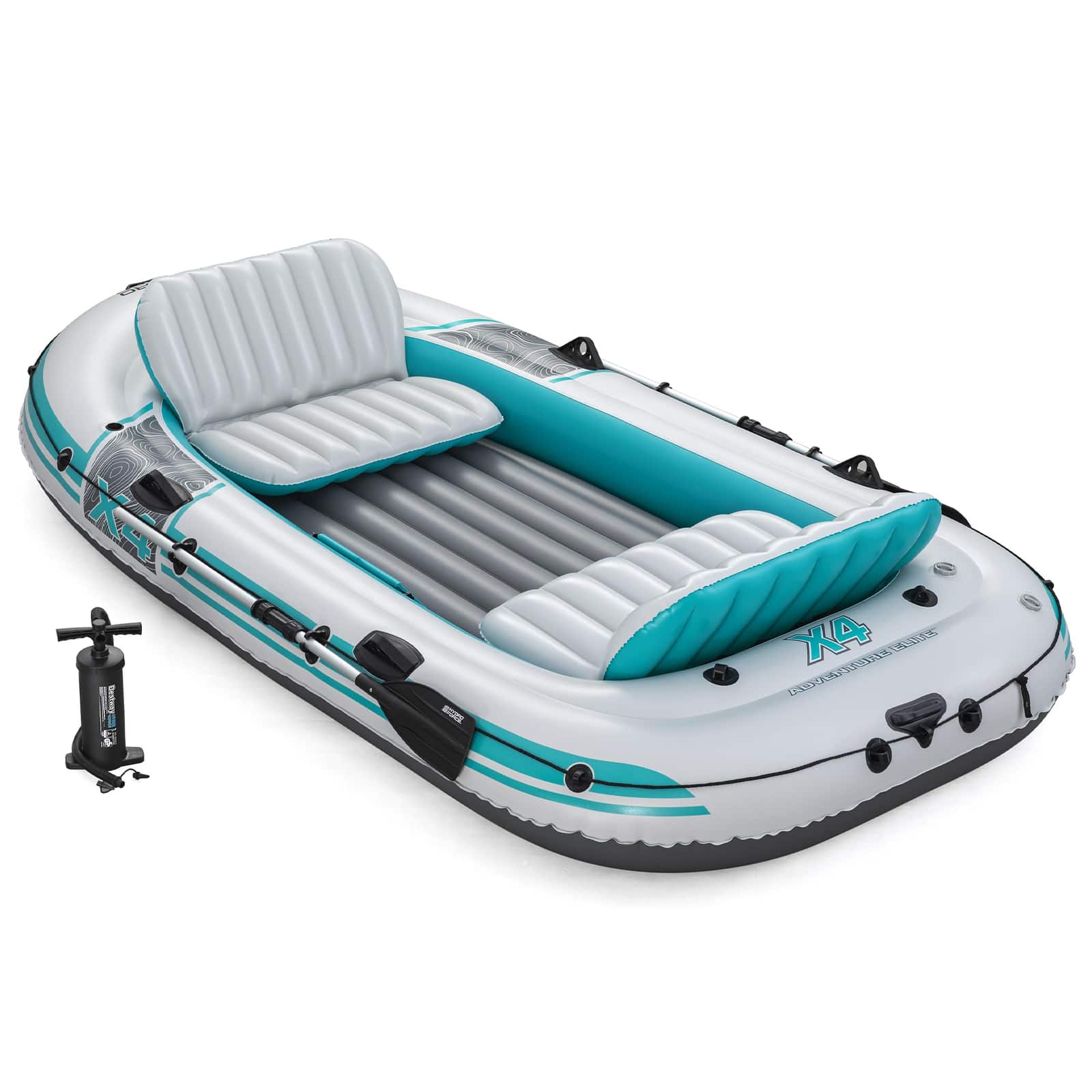 Bestway Φουσκωτή βάρκα Γκρι και Λευκό 3,15 x 1,65 μ PVC