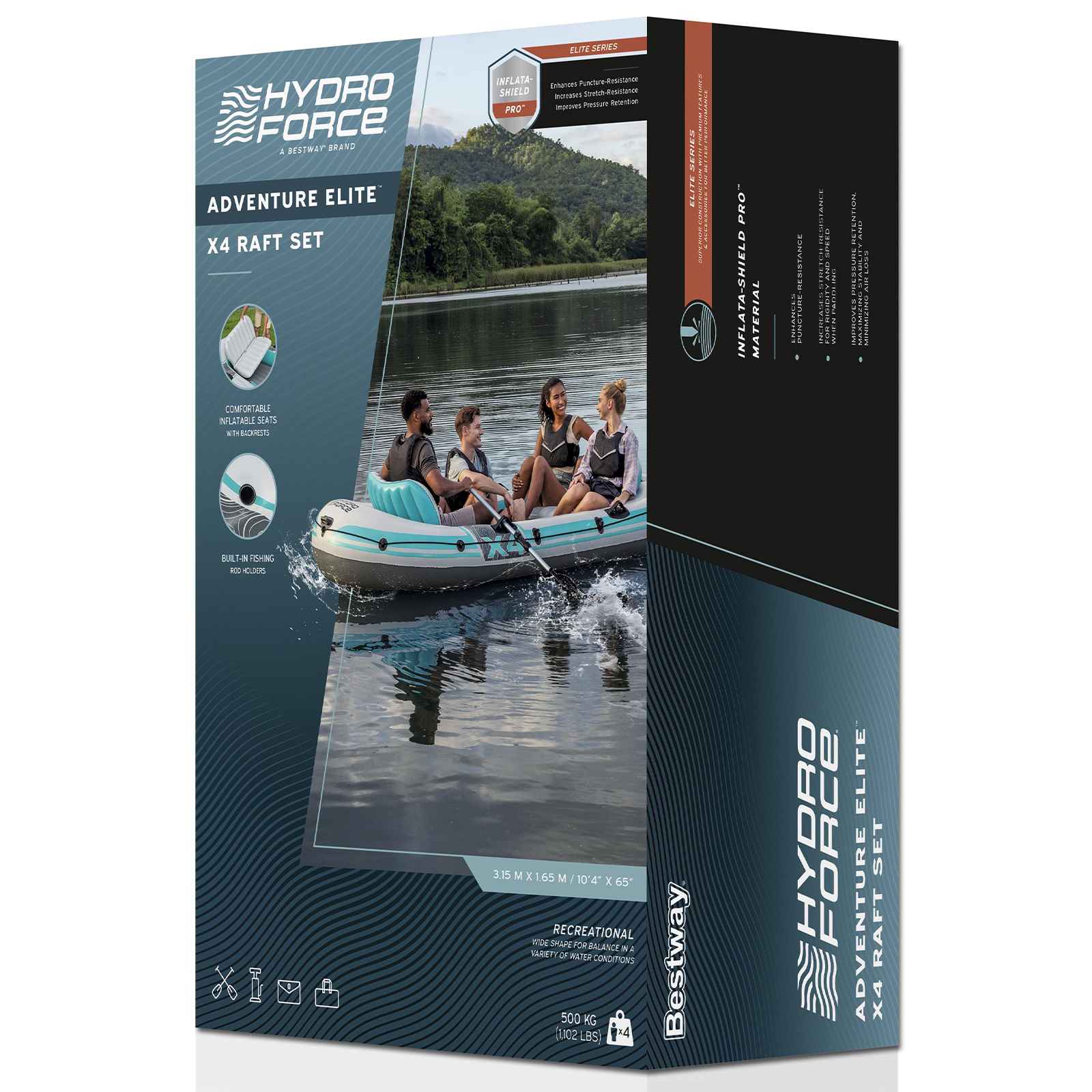Bestway Φουσκωτή βάρκα Γκρι και Λευκό 3,15 x 1,65 μ PVC