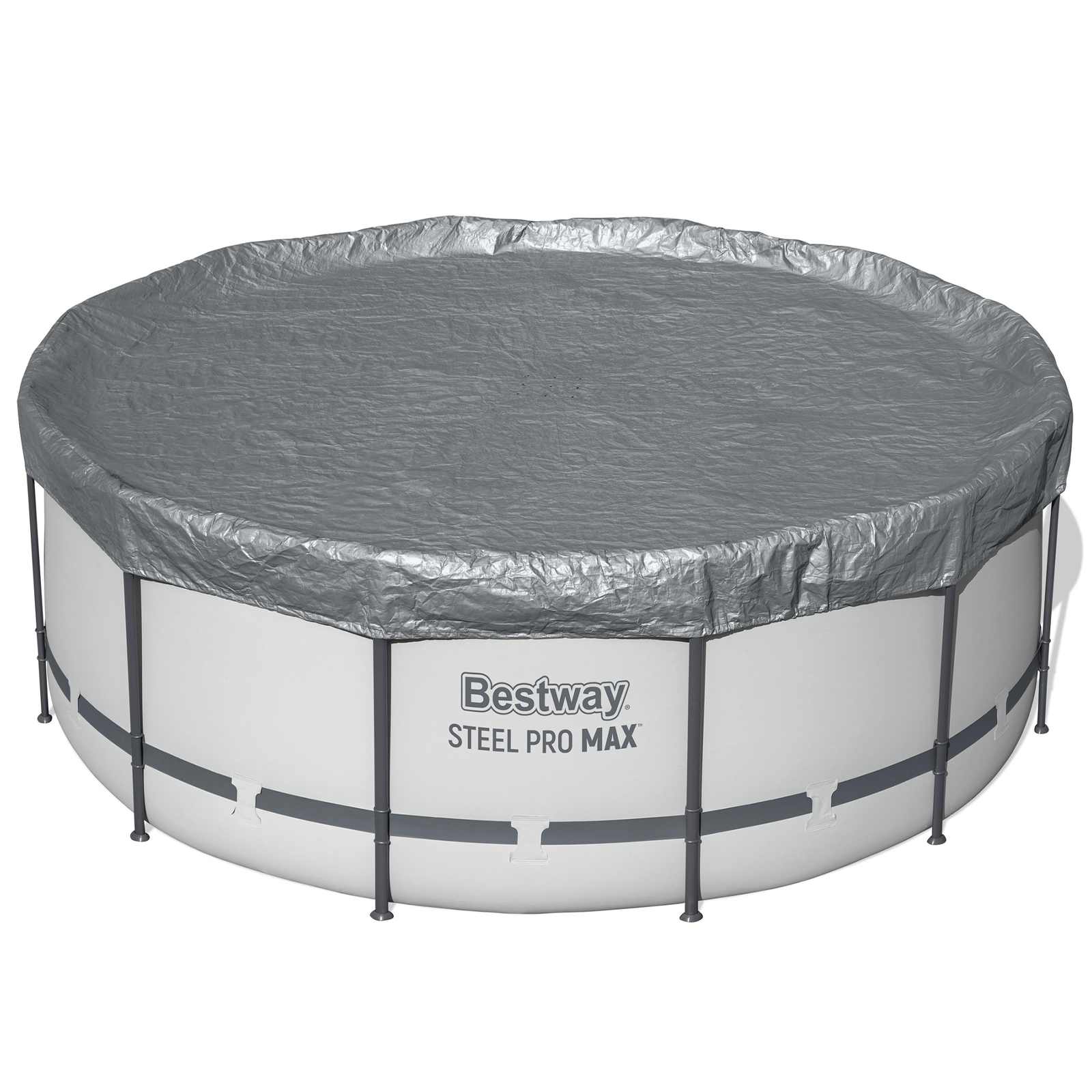 Bestway Κάλυμμα Πισίνας Ø3,66 μ Γύρος Πολυεστέρας Γκρι - Pakobazaar