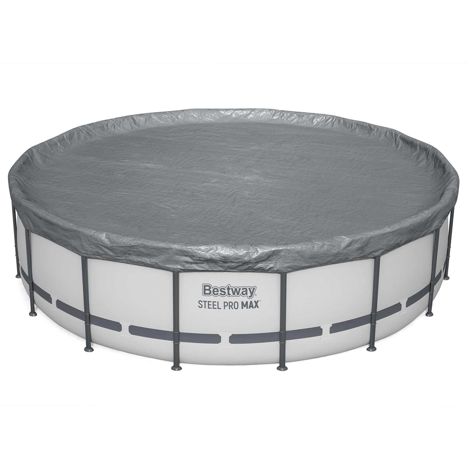 Bestway Κάλυμμα Πισίνας Ø4,88 μ Γύρος Πολυεστέρας Γκρι