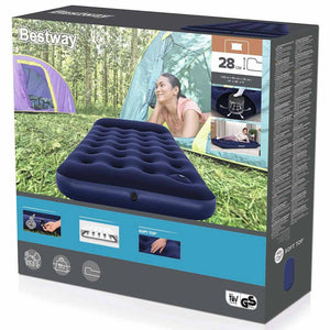 Bestway Αερόστρωμα 188x99x28 εκ. Βελουτέ με Ενσωματωμένη Τρόμπα Ποδιού - Pakobazaar