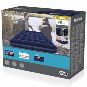 Bestway Αερόστρωμα 203x152x28εκ. Βελουτέ με Ενσωματωμένη Τρόμπα Ποδιού