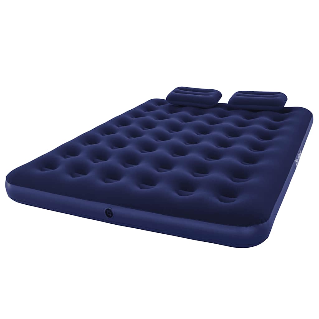 90750 Bestway Inflatable Flocked Airbed with Pillow and Air Pump 203 x 152 x 22 cm 67374 - Pakobazaar