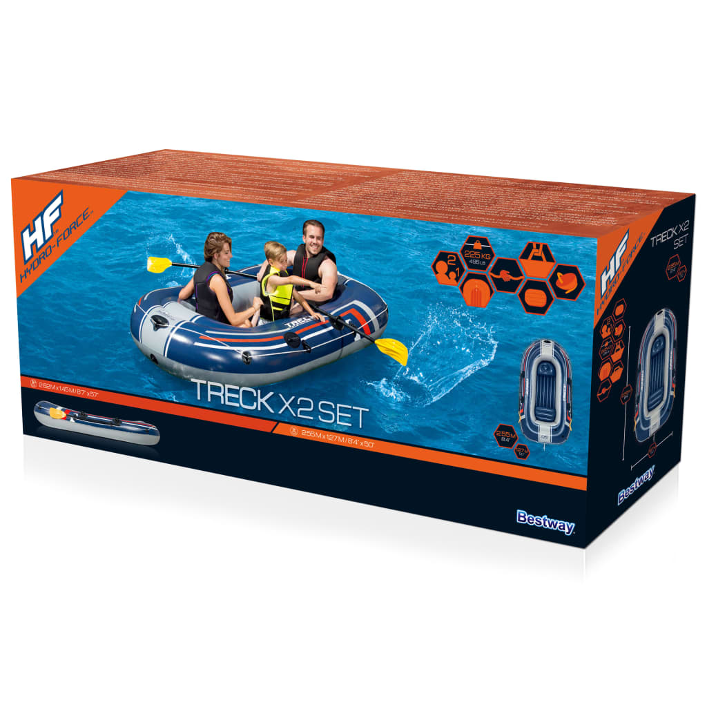 Bestway Βάρκα Φουσκωτή Hydro-Force Treck X2 Set 255 x 127 εκ. 61068